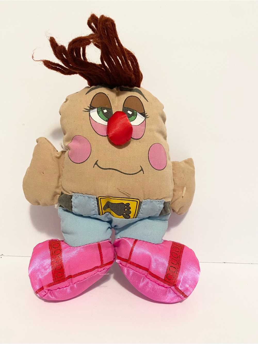 1985 Vintage 7” Pillow People Plush Stuffed Toy Big Footsteps